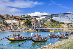 Porto, Portugal cityscape on the Douro River.